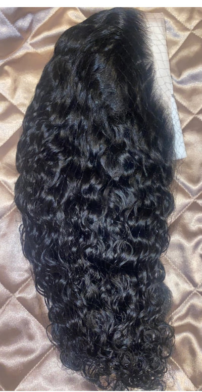 GlamourShears 13x4 Lace HD Frontal Water Wave Natural Black