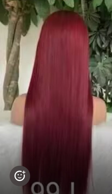 GlamourShears 13x4 Frontal HD Lace 99J Burgundy Wine